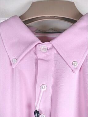 NEW Holderness & Bourne The Burton Shirt Long Sleeve Polo Scotch Pink XL